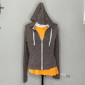 036 - Iris Zippered Long Sleeve Hoodie